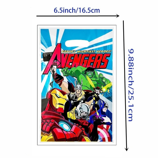 The Avengers – sacs cadeaux super-héros en plastique, sac à bonbons,  décorations de fête pour enfants, fournitures pour fête prénatale  anniversaire garçon - AliExpress