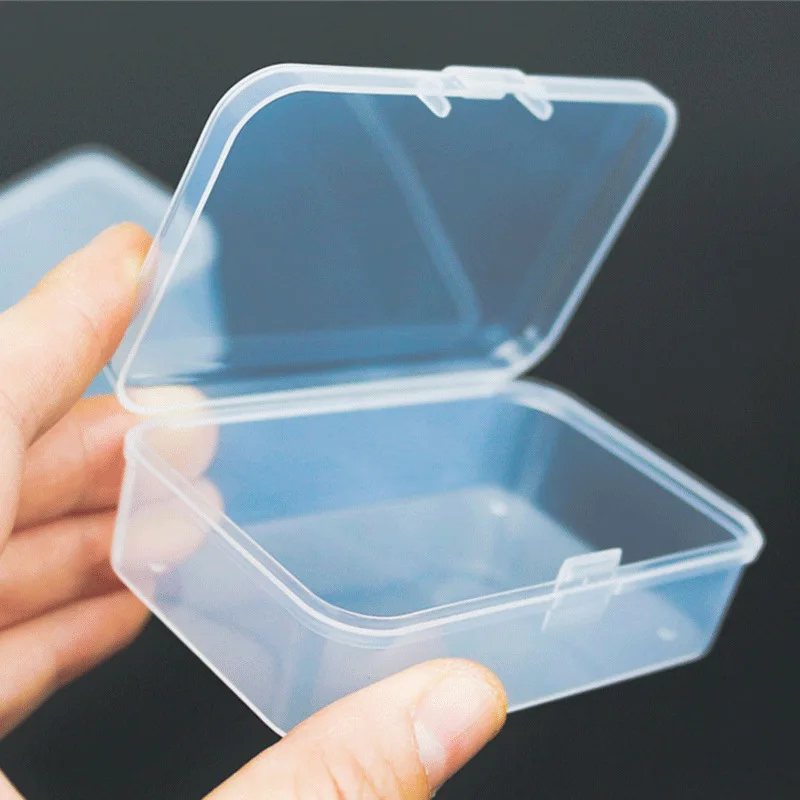 Mini Storage Boxes Multifunctional Transparent Rectangular Mini Plastic Storage Box Jewelry Storage