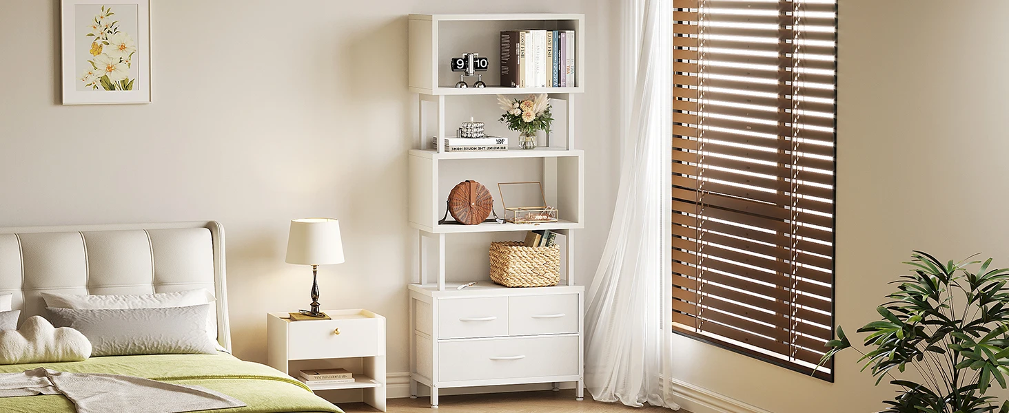 Modern Display Book Shelves Book Case for Bedroom