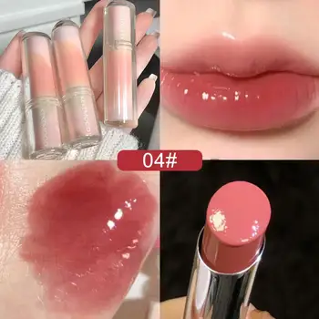 Kekemood 보습 미러용 젤리 립스틱, 워터 라이트, 솔리드 립 글로스, 유리 티, 레드, 브라운, 립 글레이즈, 틴트 메이크업 화장품