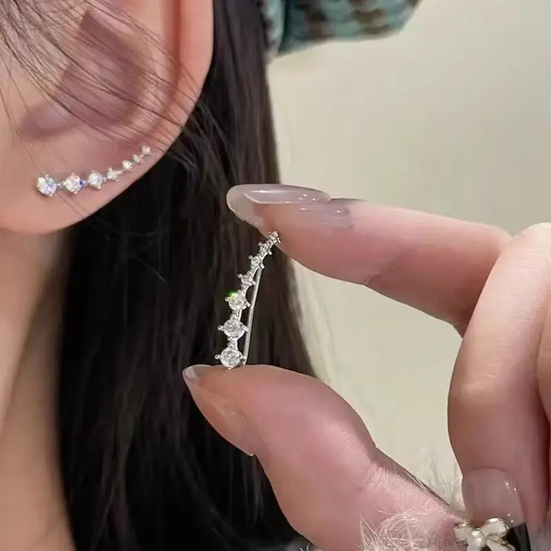 Seven-pointed star ear chain and hook Ear clip
