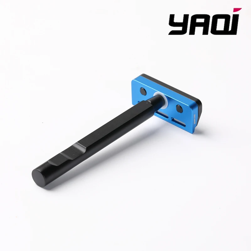YAQI Black and Blue Color Tachi(Aluminum Version) Light Weight Single Edge Safety Razor 10mm Diameter Handle Portable Razor