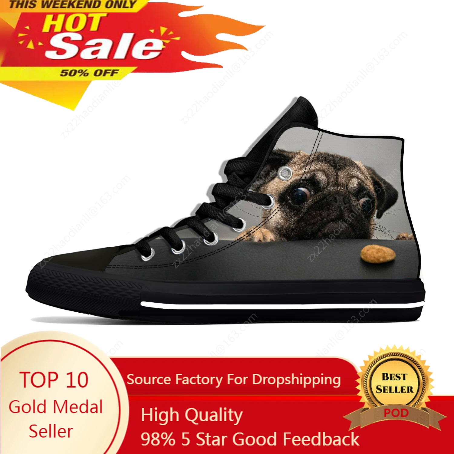 Funny Animals Pattern Lightweight Cloth 3D Print Cool Hot Fashion High Top Canvas Shoes Mens Womens Casual Breathable Sneakers