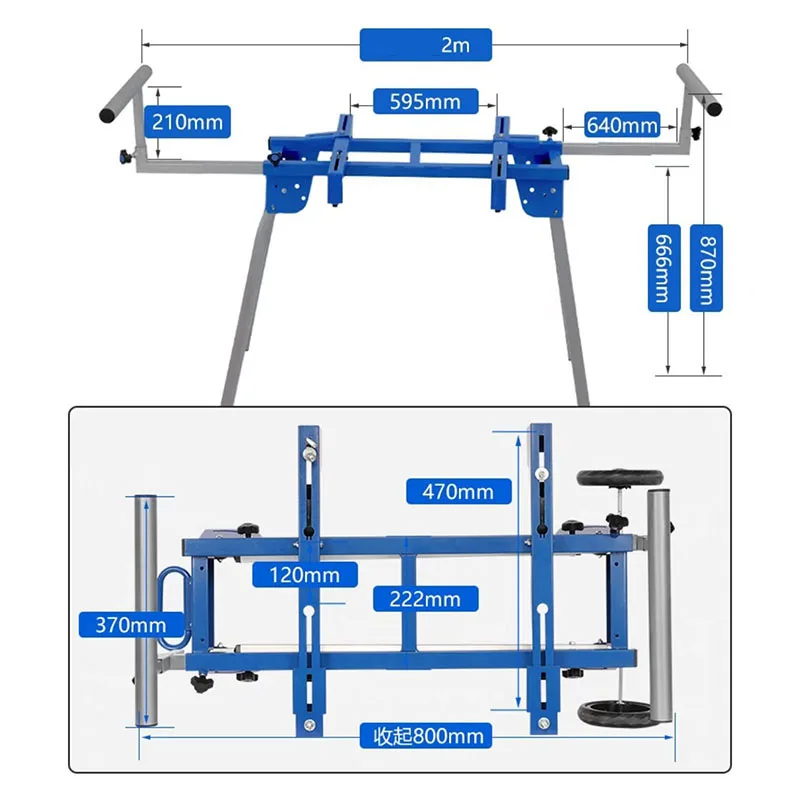 Low price Woodworking Multifunctional Cutting Machine Stand Aluminum Machine Miter Saw Workbench Portable Foldable Wheel