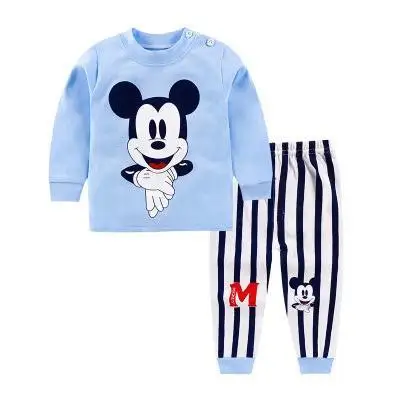0-4 Year Children's Clothes Set Autumn Winter New Cartoon Home Wear Baby Boys Girls Pajamas Two Piece Cotton Kids Clothing Sets 3