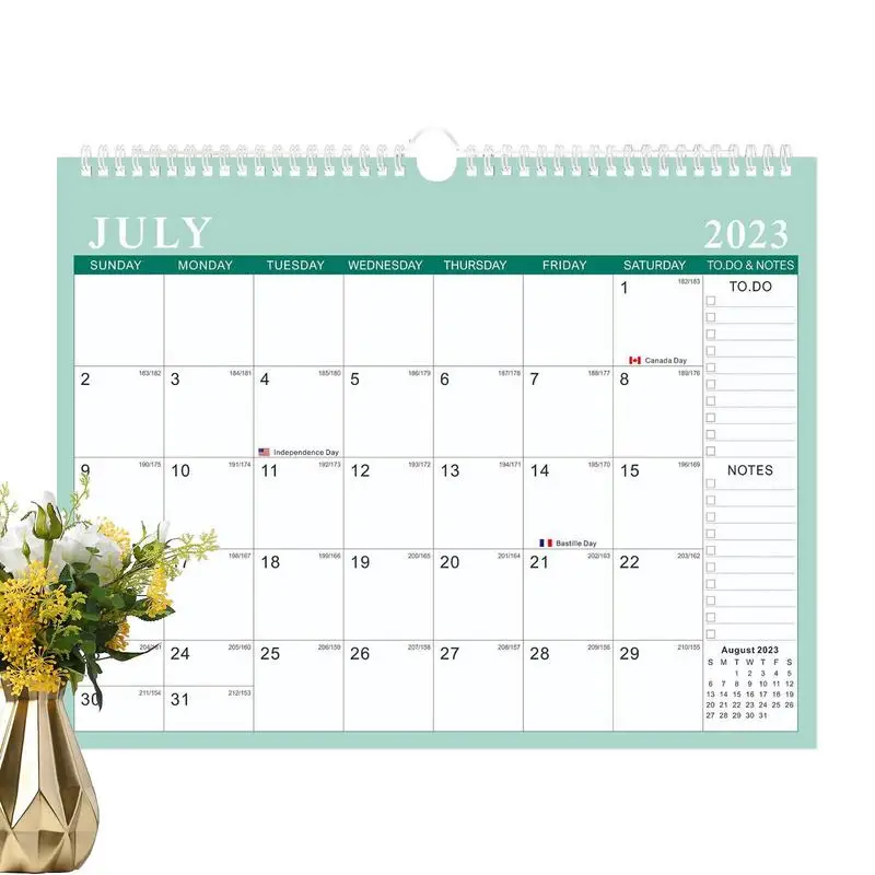 

Wall Calendar 2023-24 Aesthetic Minimalist Monthly Desktop Planner 14.7*11.4in Thick Paper Annual Calendar With Multiple