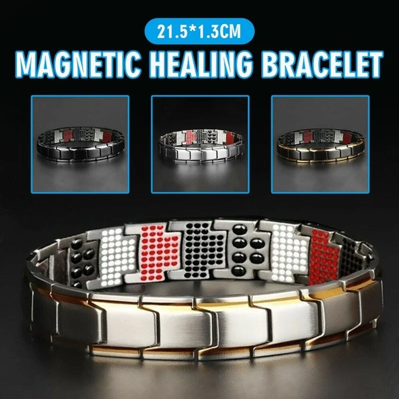 Fashionable Jewelry Magnetic Titanium Bio Energy Bangle Men Health Care  Bracelet (silver) | Fruugo US