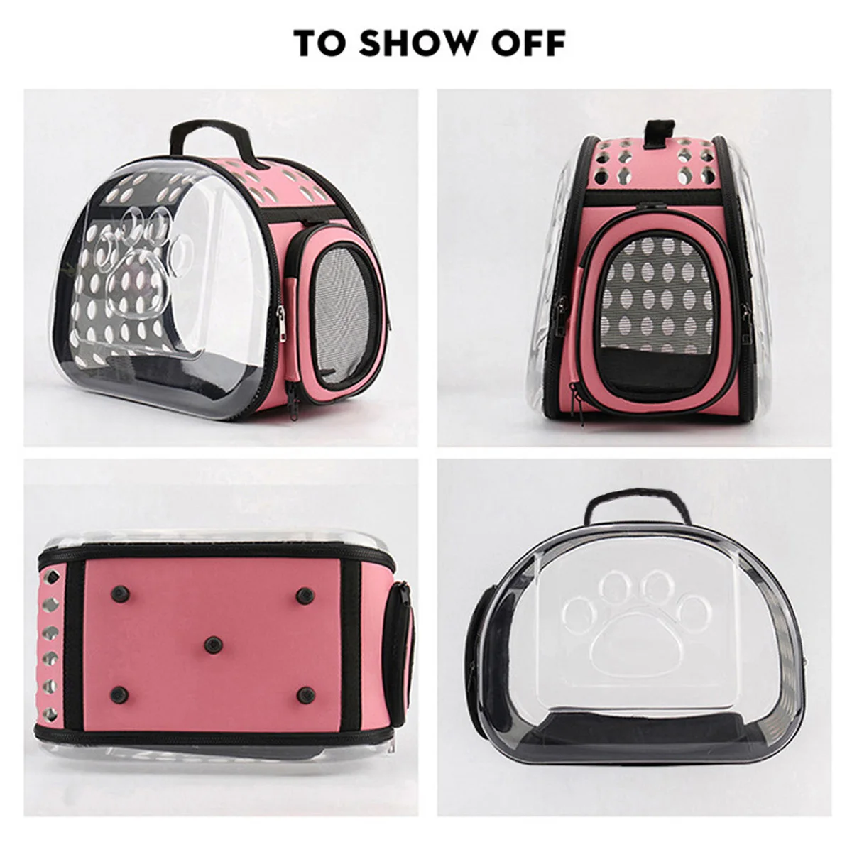 Pet Shoulder Bag Cat Carrier Outdoor Travel Breathable Handbag Puppy Kitten Capsule Space Transparent Portable Shoulder Strap Ba