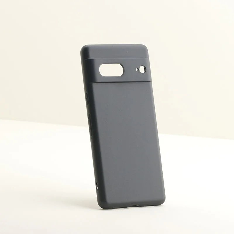 Luxury Silicone Matte Phone Cover with Camera Protection and Shockproof Bumper