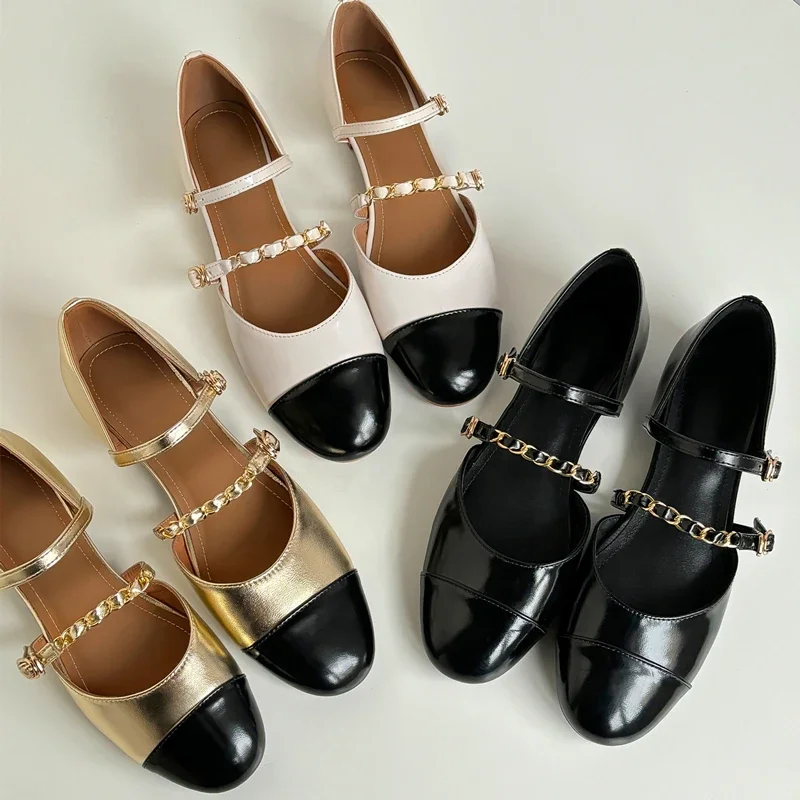 

2024 new summer women sandals natural Leather shoes 22-24.5cm sheepskin+cowhide+pigskin full leather mixed color Mary Jane shoes