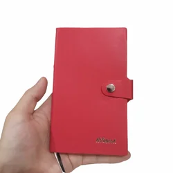 Compact PU Leather Pocket Planner and Thick Notebook (Red)