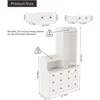 armoire and Drawers Design, Ample Storage Space Whites Closet  Metal Handles, Fits All Home Decor Styles, Wardrobe 6