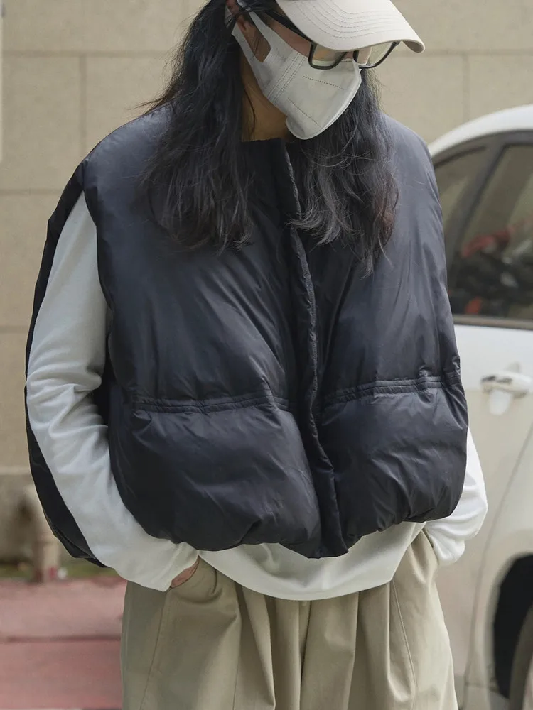 

Зима 2022, Женская Повседневная Свободная тонкая теплая Женская юбка без рукавов с круглым вырезом