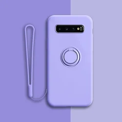 Premium Zachte Siliconen Case met Ringhouderstand - Universele Pasvorm