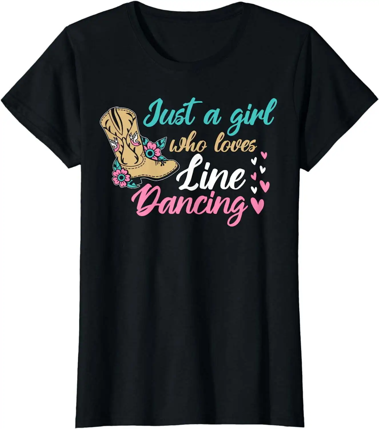 Line Dancing Western Just A Girl Che Ama La Maglietta Da Ballo Line