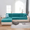 Velvet Sofa Cushion Cover For Living Room Solid Color Soft  Sofa Cover Spandex Slipcover Furniture Protector Stretch Couch Cover 5