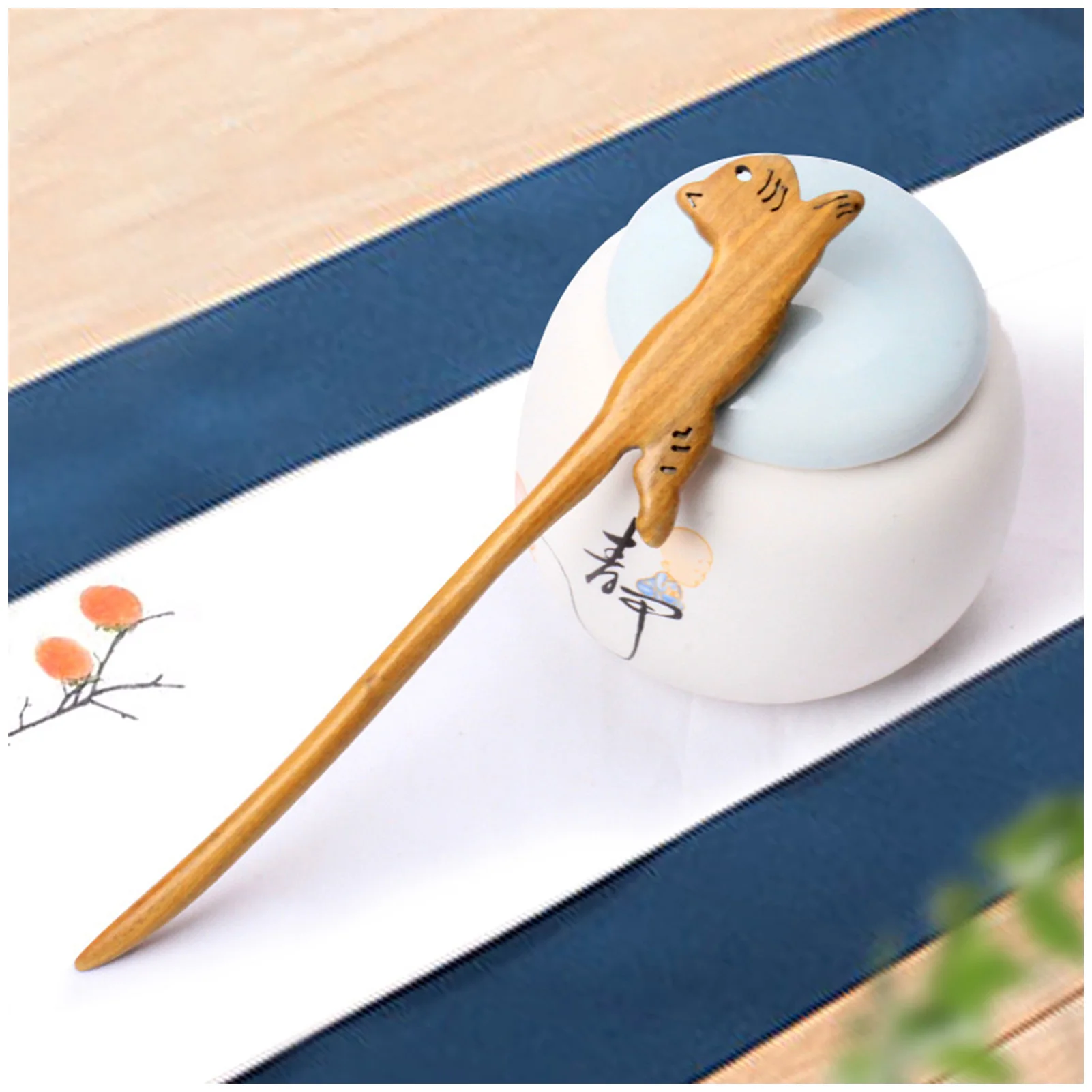

Women's Vintage Hair Stick Retro Mahogany Rosewood Cat Hair Chopsticks for Cheongsam Chinese Clothes Tea Wear