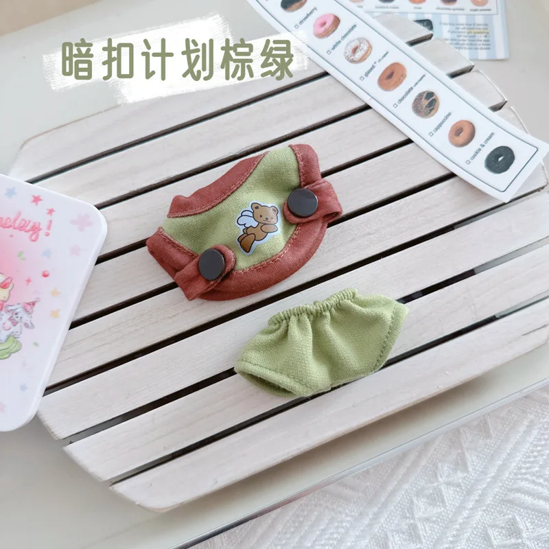 thumbnail image 1 of Ropa de Labubu de 17cm para niños, Mini traje de felpa, accesorios para monos, Tops y pantalones, sombrero para fanáticos de muñecas Labubu, regalo para niños, 1 unidad, 1 of 5