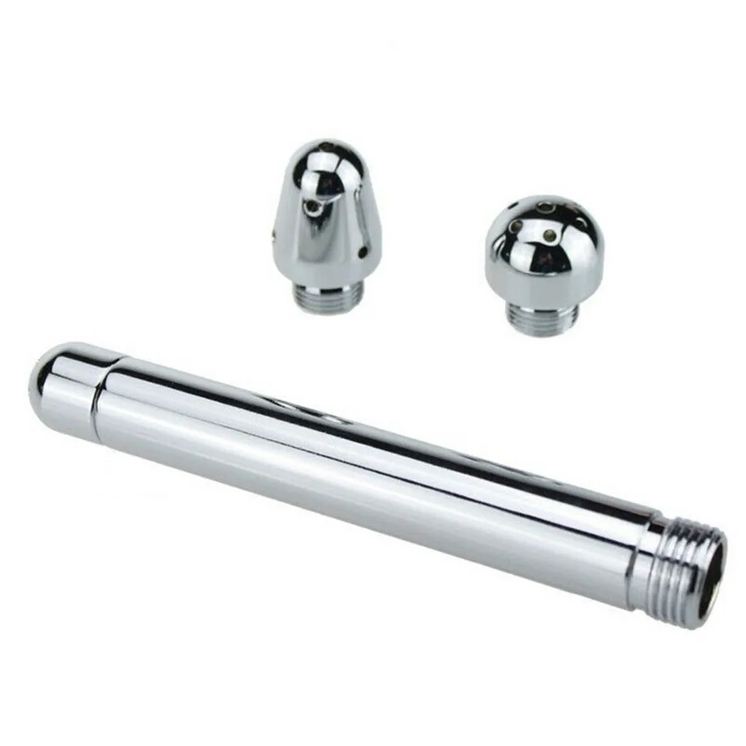 ANAL DOUCHE Enema Shower Set Aluminum Enema Shower 3 Head Options Complete Cleanse