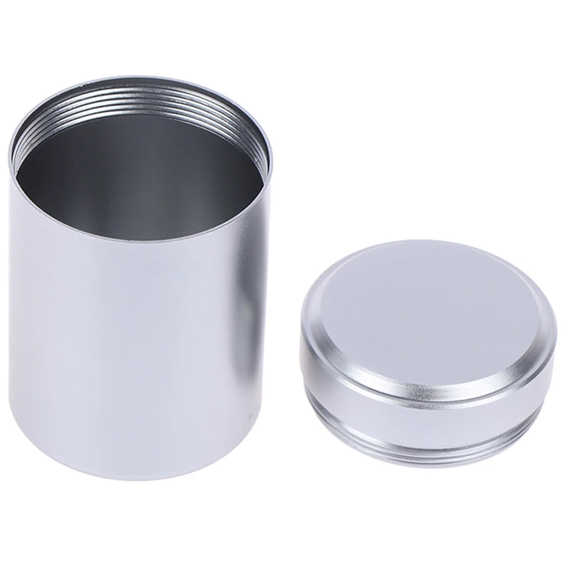 1PC Silver Metal Sealed Can Airtight Smell Proof Container Aluminum Herb Stash Tea Jar Storage Boxes Containers tea tin box tea canister