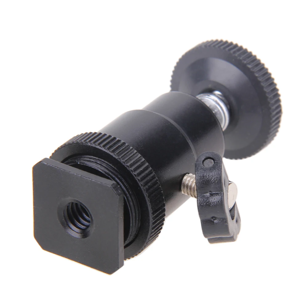 Aluminum Flash Tripod Mount 1/4 Hot Shoe Adapter Metal Light Flash Bracket with Lock Camera Accessories 360 Degree for GOPRO