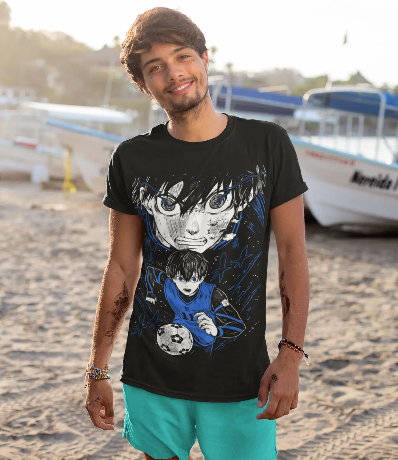 

Yoichi Isagi T-shirt Blue lock shirt anime gift shirt,Meguru Bachira shirt