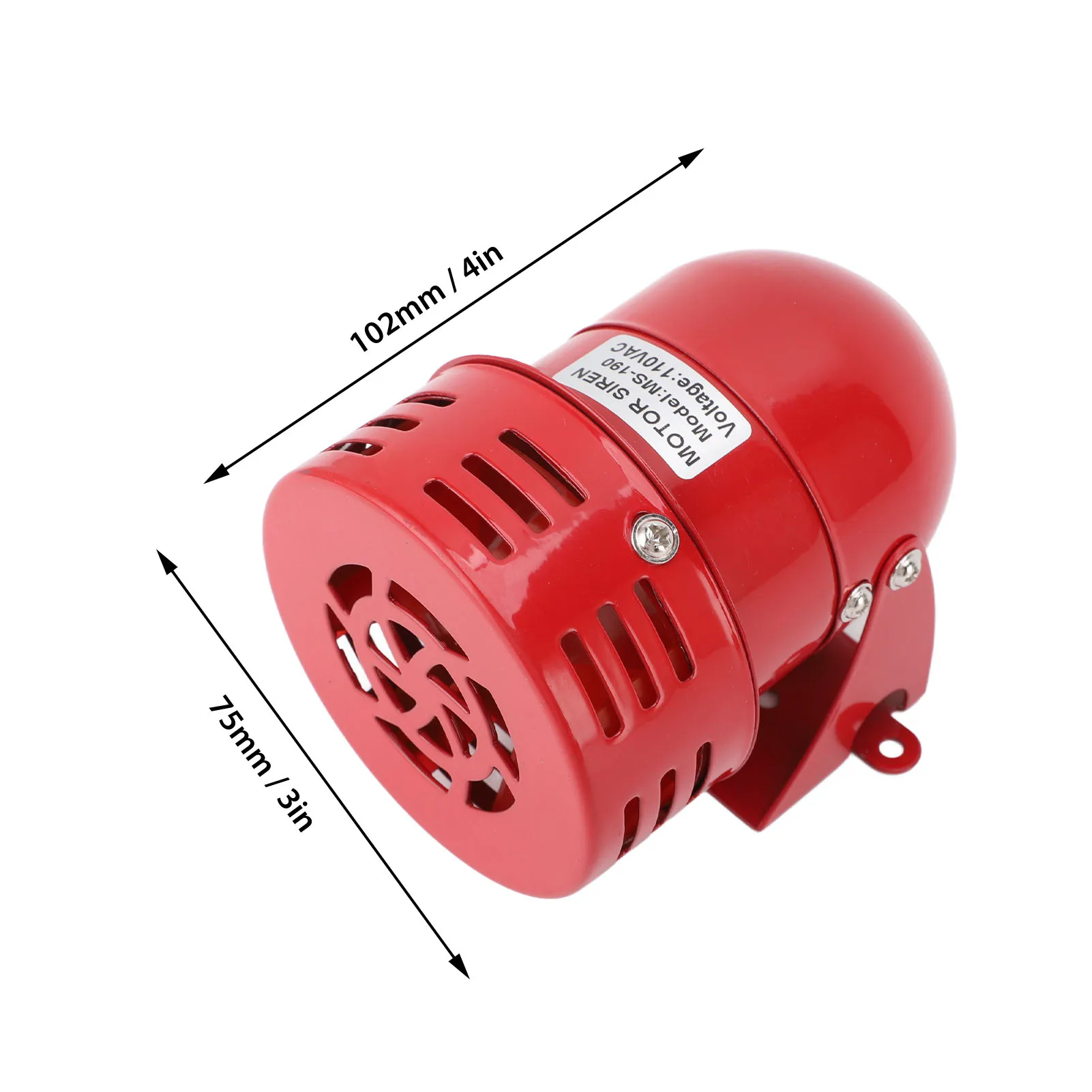 Motor Horn Buzzer Siren 110 Decibels Car Siren Horn 70mm Hole Spacing Powerful Aerofoil Fan Pure Copper Motor for Ranches Home