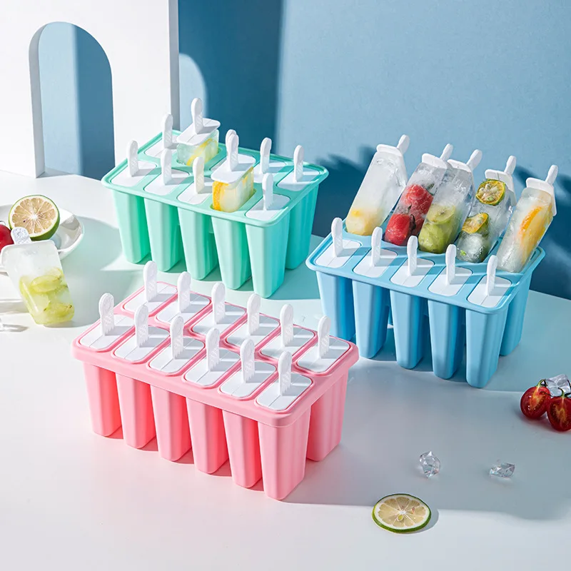 Popsicle Molds,Collapsible Popsicle Molds,6 Pieces Silicone Ice Pop Molds  BPA Free Reusable Easy Release Ice Pop Make,Two Functions Ice Cube Trays