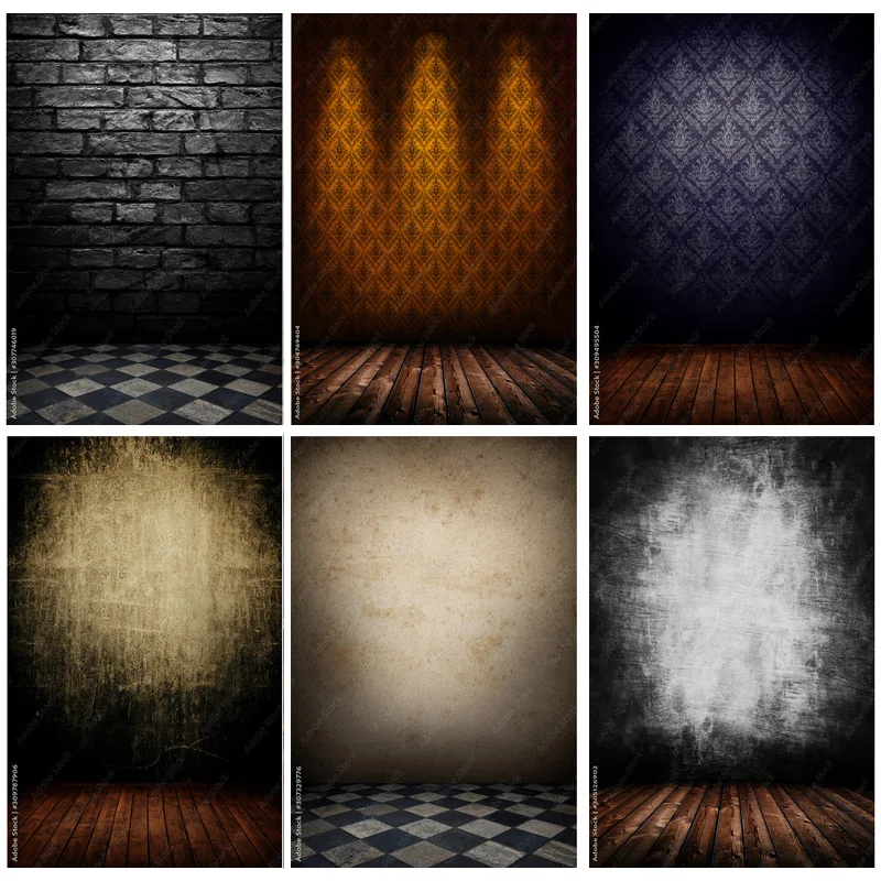 

Vinyl Custom Vintage Brick Wall Wooden Floor Photography Backdrops Photo Background Studio Prop HK-06
