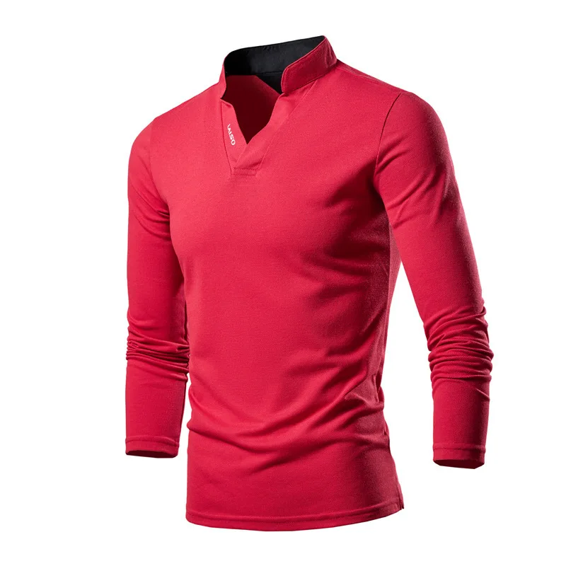 thumbnail image 1 of Camiseta de cuello alto para hombre, de talla grande, de primavera y otoño, informal, con letras y manga larga, M-7XL, 1 of 5