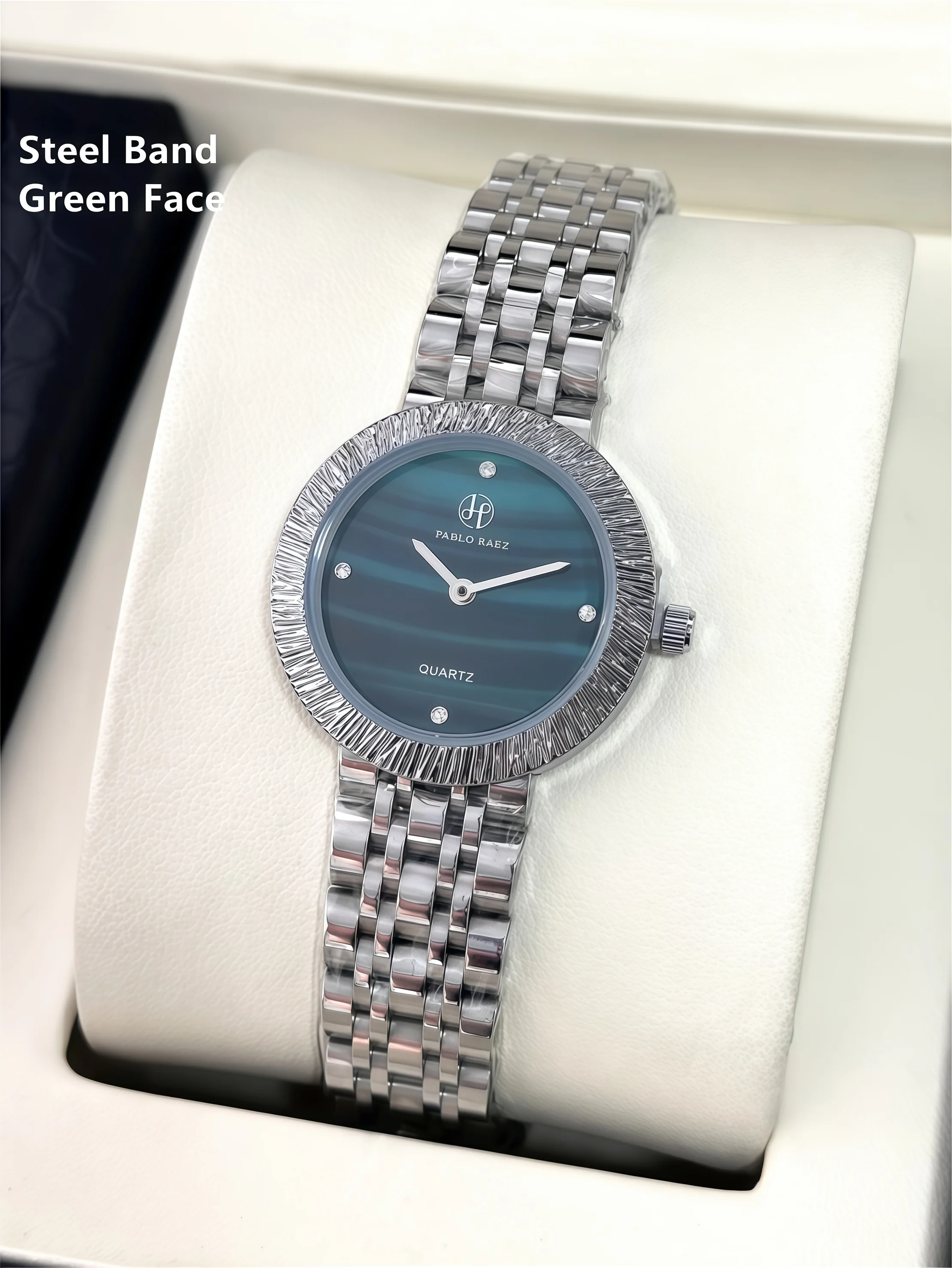 PABLO RAEZ Luxury Women's Stainless Steel Fashion Watch with Gift Box