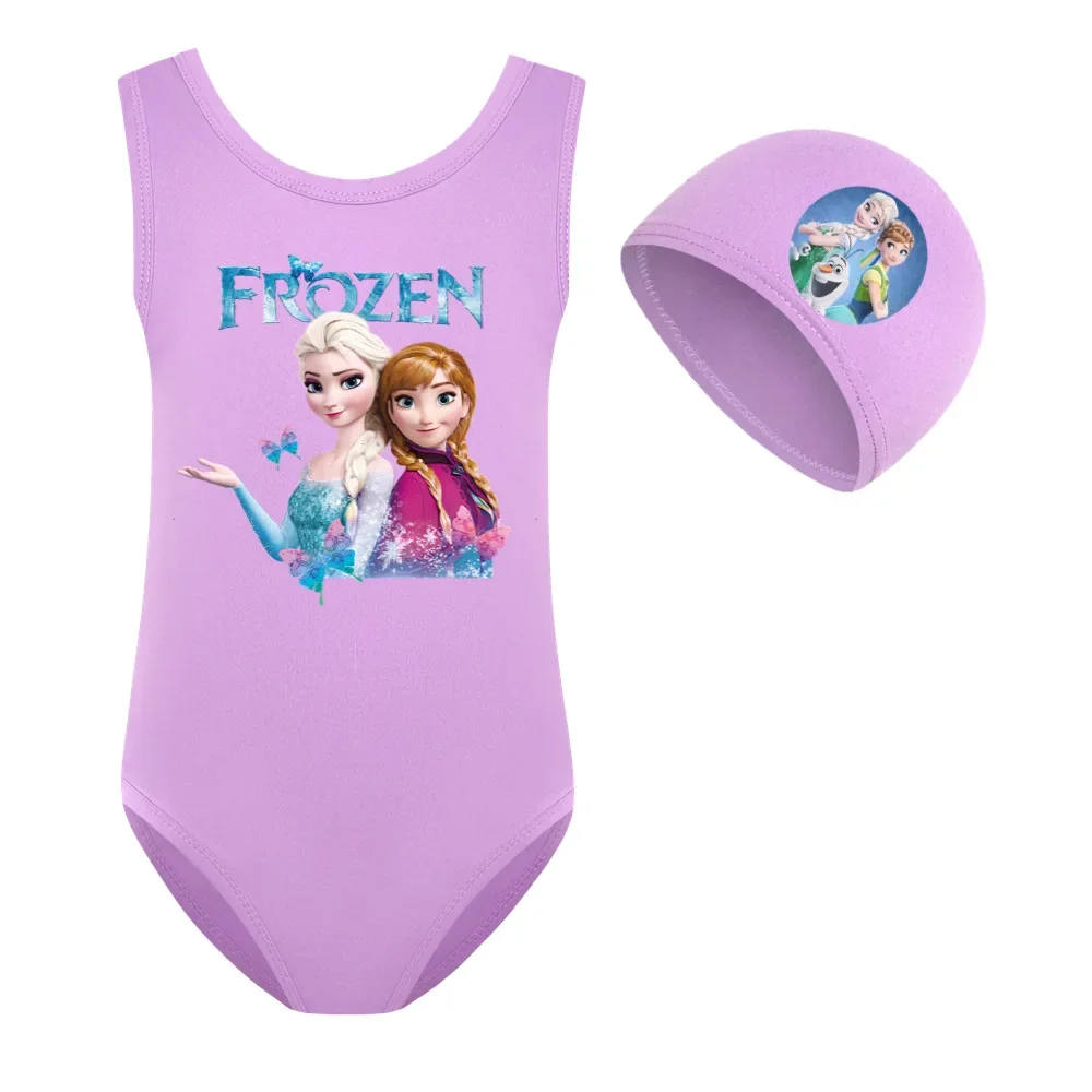 Girls One Piece Swimsuit Swimwear Bathing Suit Cartoon Frozen Anna