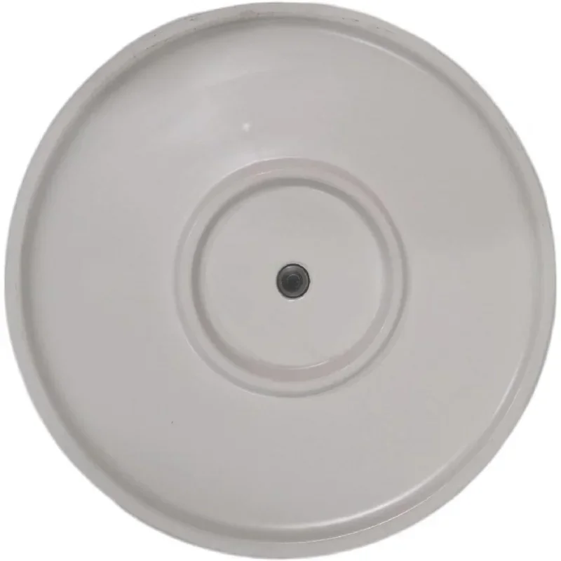 Basics Fluted Ceramic Round Planter, 10-Inch, White