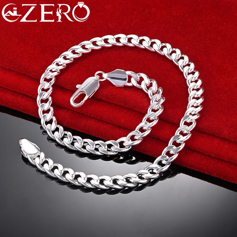 

ALIZERO 925 Sterling Silver 10mm Chain Necklace for Men Women Fashion Party Charming Jewelry Accessories Birthday Gift Wholesale