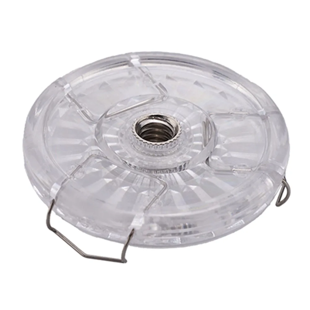 WELLHIKE 전술 캠핑 조명용 아크릴 랜턴 베이스, 1/4 인치 스레드 캠핑 텐트 라이트 베이스, 49mm, 1.93 인치 직경