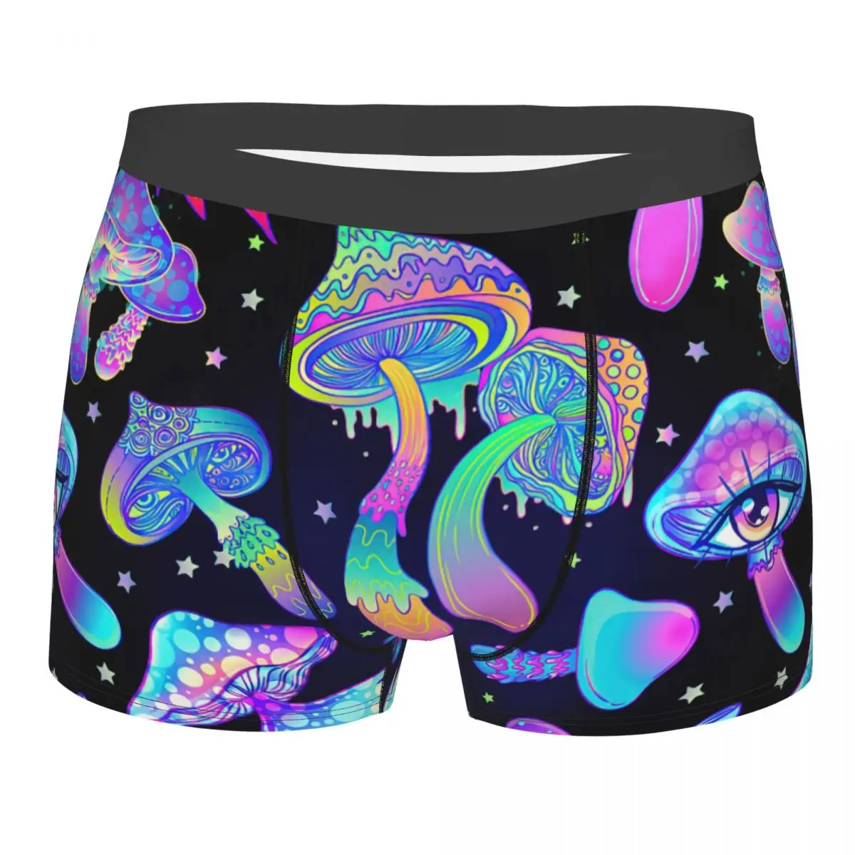 

Novelty Boxer Shorts Panties Men Magic Mushrooms Underwear Psychedelic Breathable Underpants for Homme