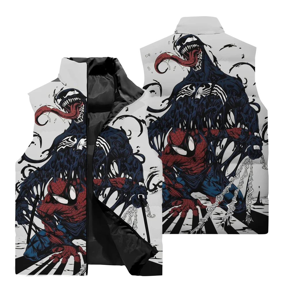 thumbnail image 5 of Chaqueta cortavientos de moda de otoño para hombre, chaqueta sin mangas con estampado 3D de superhéroe de Marvel Venom, chaleco para montar en motocicleta al aire libre para hombre, 5 of 5