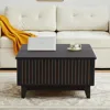 Lift Top Coffee Table, Square Coffee Table with Hidden Storage Compartment, Wood Center Table Dining Table for Living Room 4