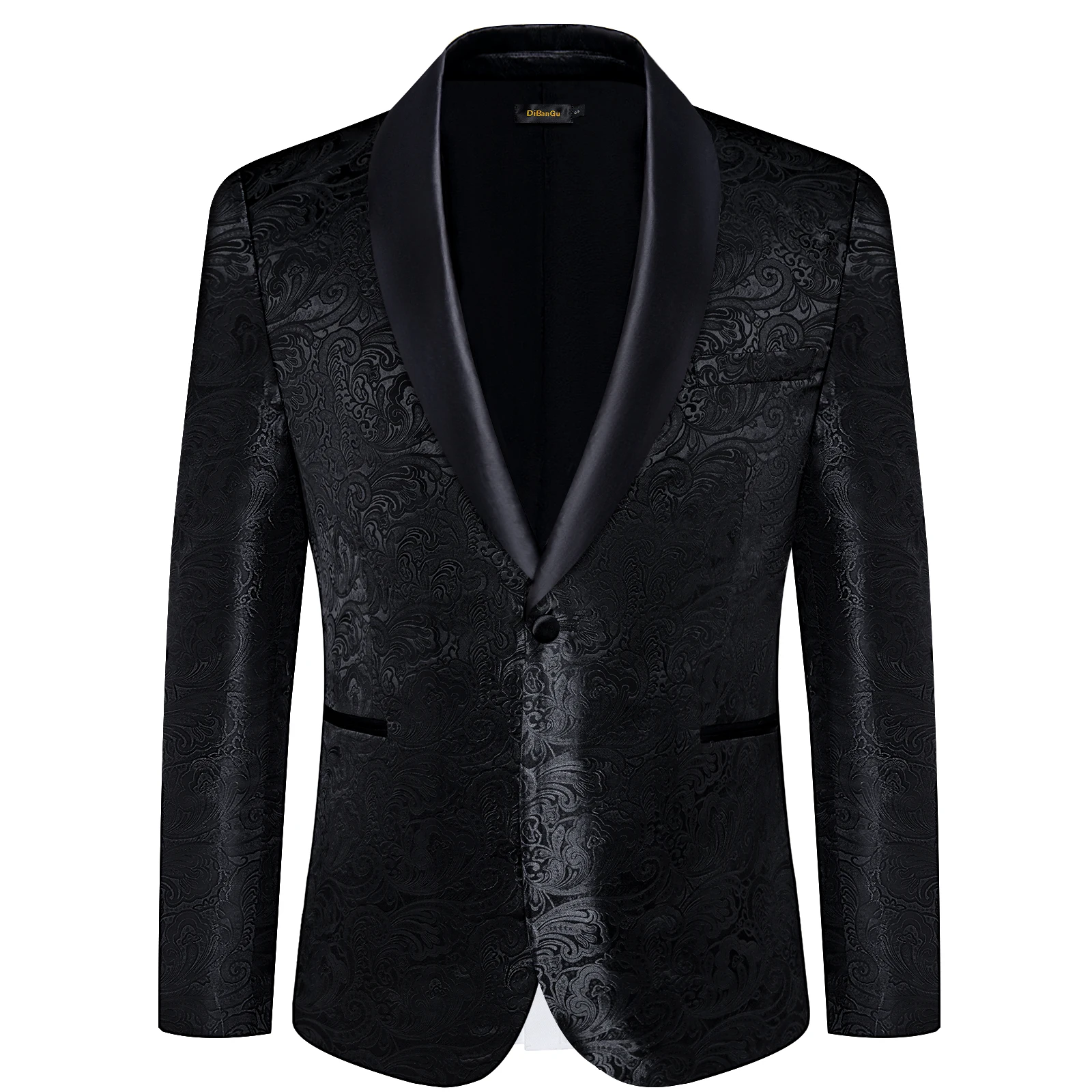 Men's Black Paisley Suits Blazer Jacket Fashion Business Banquet Wedding Party Dress Floral Red Suit Coat Men Clothing