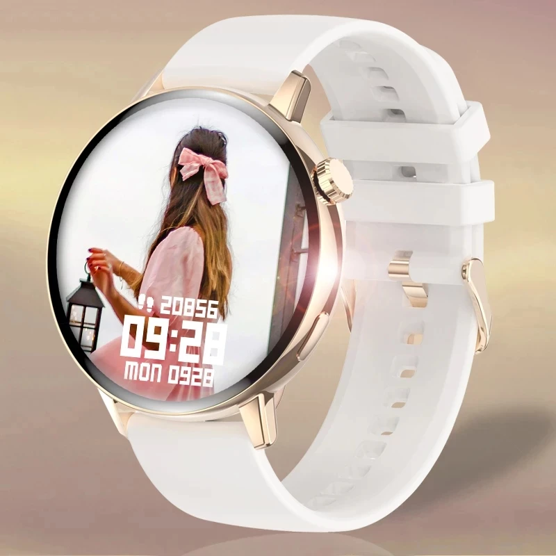 

New Fashion Women Smartwatch Bluetooth Call Full Screen Touch Waterproof Watch Ladies Heart Rate Monitor Smart Watch for Xiaomi