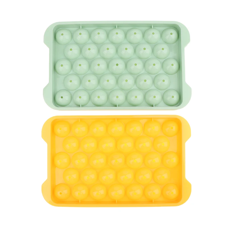 1Pc 33 Hole Round Ice Cube Tray Household Plastic Ice Mol Spherical DIY Moulds Ball Maker Kitchen Tools