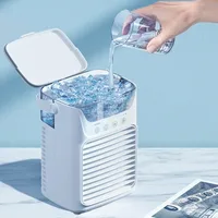 Climatiseur portable USB 3 vitesses, mini ventilateur de refroidissement par pulvérisation 650 ml, rafraîchisseur d'air silencieux, humidificateur, ventilateur de bureau pour la maison, le bureau et l'extérieur 3