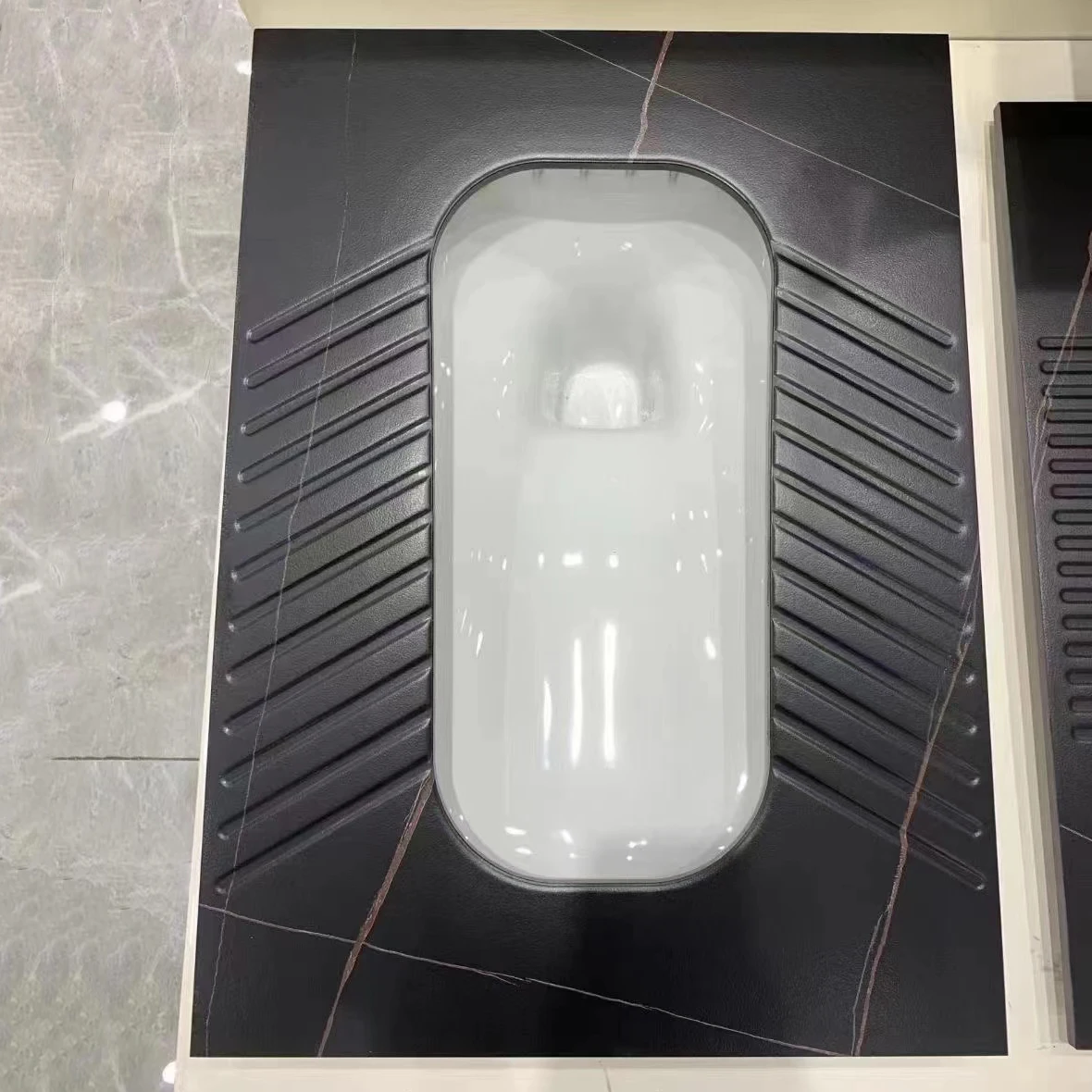Good quality bathroom sanitary ware toilet bowl bathroom wc sintered stone marble squatting wc pan toilets 6