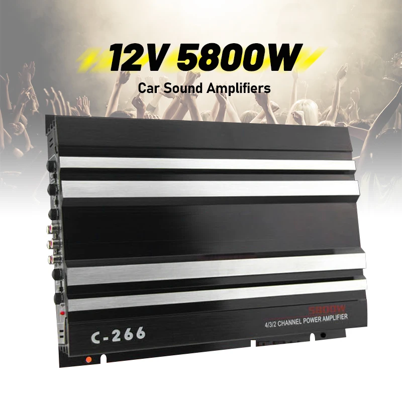 12V 5800W Car Amplifier Multichannel Powerful Car Audio Subwoofer