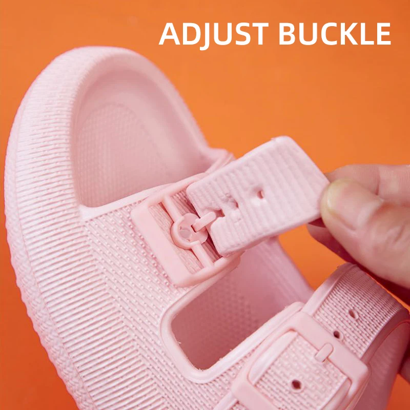 Two Strap Cloud Buckle Women Slides - true deals club