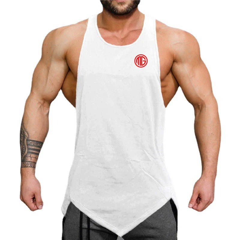 

Summer Casual Fashion Cotton Singlets Gym Bodybuilding Stringer Tank Tops Men Fitness Workout T-shirt Muscle Sleeveless Vests