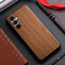 Custodia in Pelle con Motivo in Bambù Premium