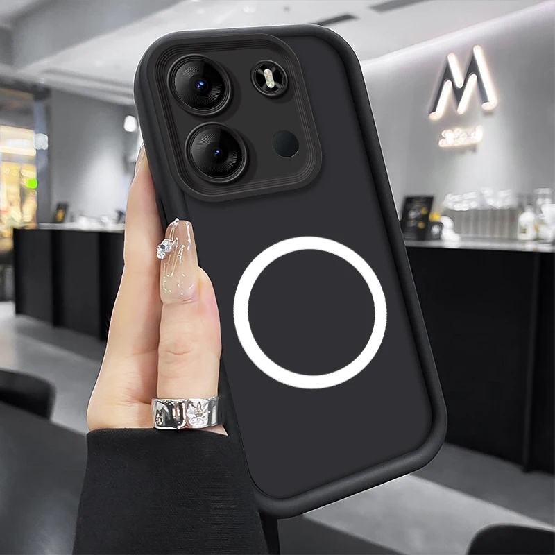 Silicone Matte Back Cover with Magnetic Sticker