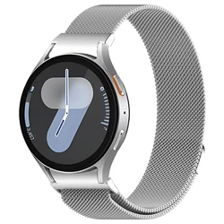 Premium Metal Magnetic No Gap Bracelet Strap - Watch 5 Pro 45mm (Silver)