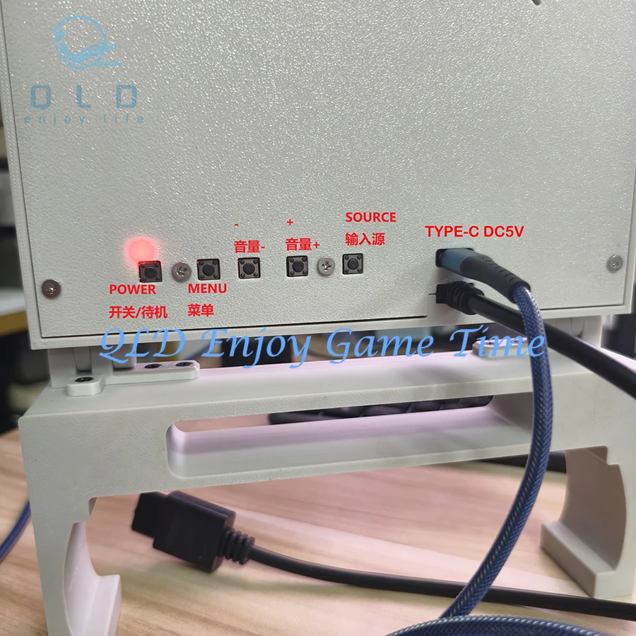 8인치 4:3 LCD SFC 게임 콘솔 휴대용 디스플레이 화면, SNES AV 출력용 고음질 스테레오 기능이 있는 접이식 미니 모니터